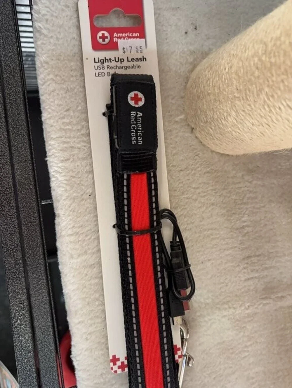 Leash for Dogs 4 foot- American Red Cross Light-Up Leash